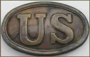 Solid Brass US Union Army Civil War Replica Belt Buckle